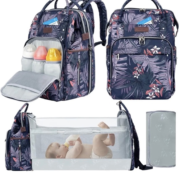 VANKEAN Diaper Bag Backpack with Portable Changing Pad, Baby Diaper Bags - Picture 2 of 8